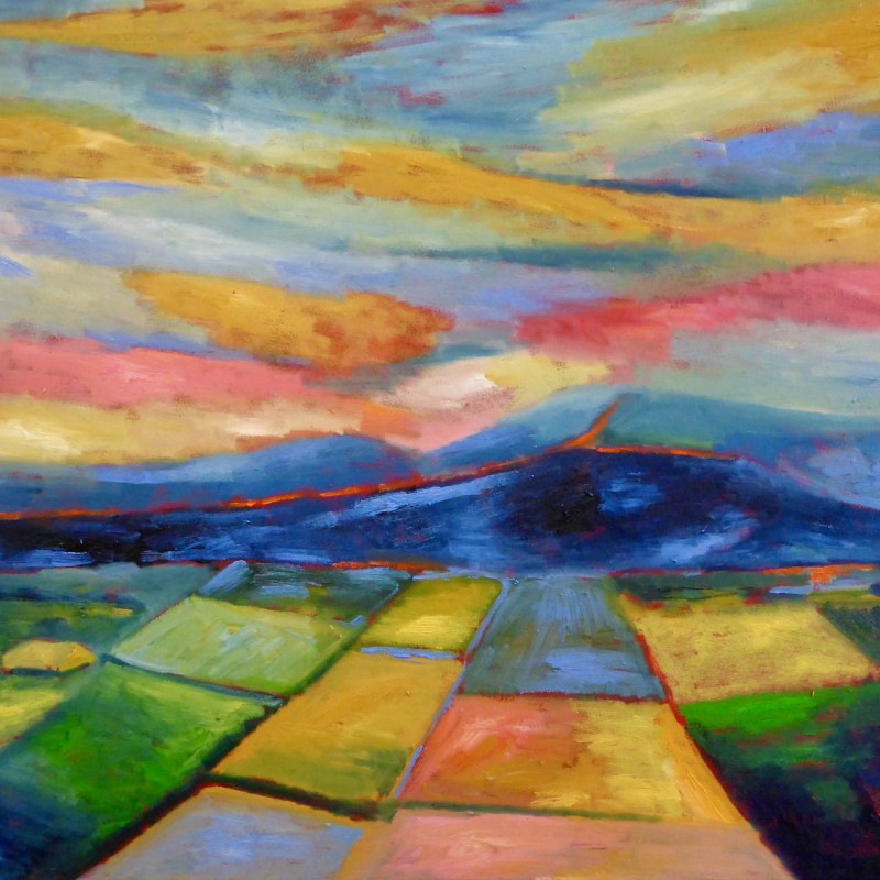 Blauen II 2020  O  l auf Leinwand  80 cm X 80 cm