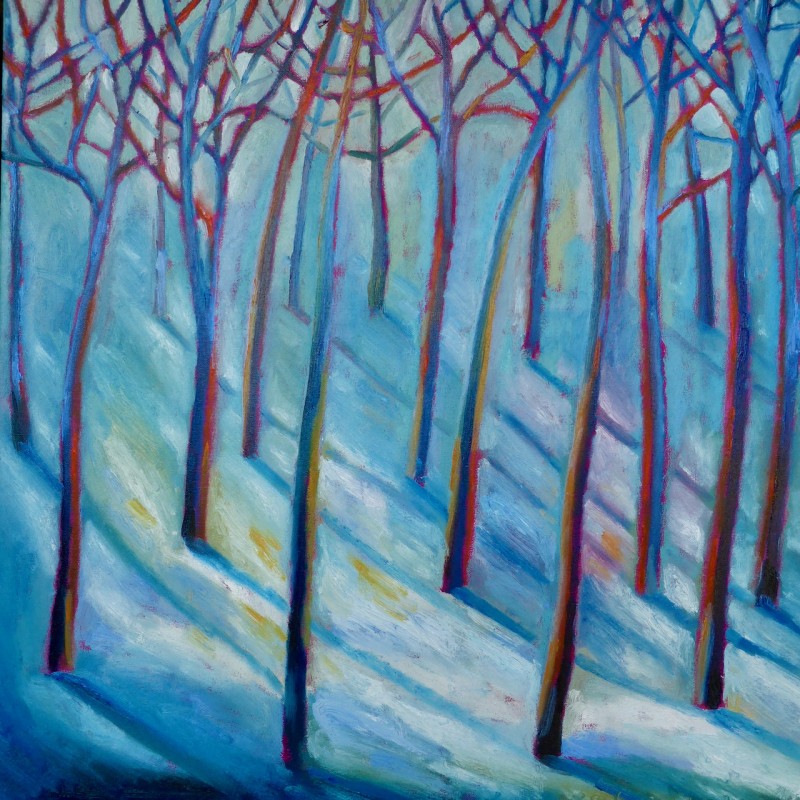 waldlicht iii 2022  o  l auf leinwand  cm x cm
