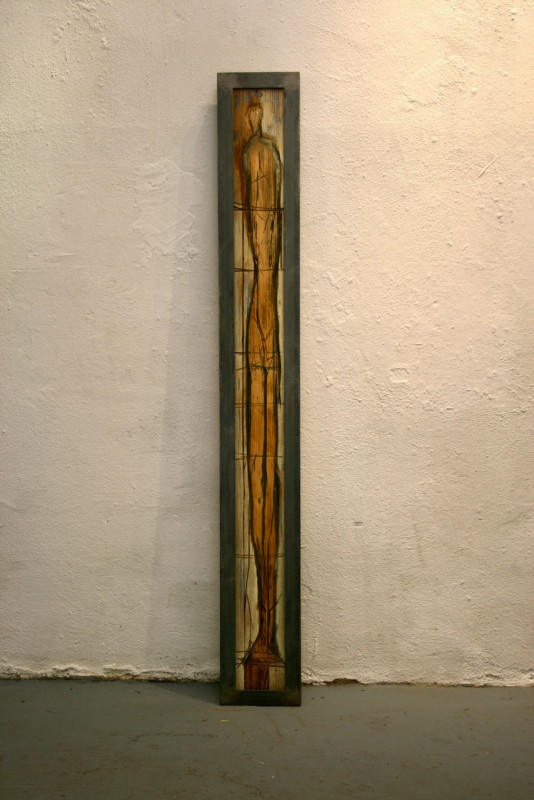 ohne titel 2008 ritzzeichnung in holz 20 cm x cm