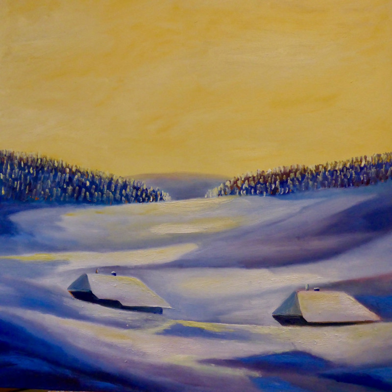 weiler ii 2025  oel auf leinwand  cm x cm